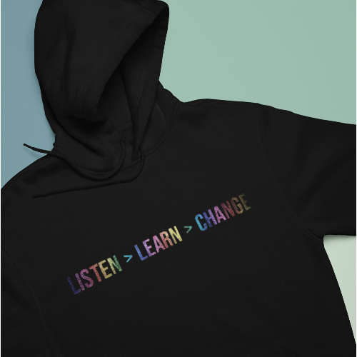 "Listen > Learn > Change" Smart Hoodie