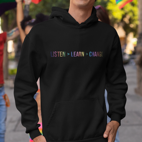 "Listen > Learn > Change" Smart Hoodie